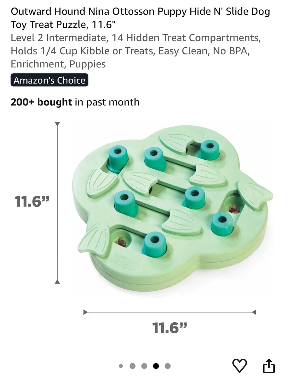 Outward Hound Nina Ottosson Puppy Hide N' Slide Dog Toy Treat Puzzle,